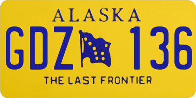 AK license plate GDZ136