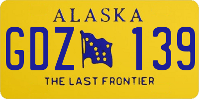 AK license plate GDZ139