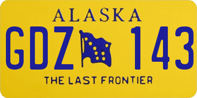 AK license plate GDZ143