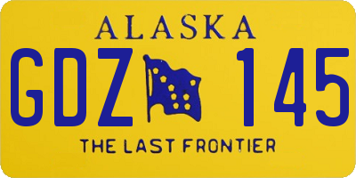AK license plate GDZ145