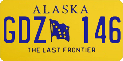 AK license plate GDZ146