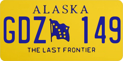 AK license plate GDZ149
