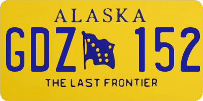AK license plate GDZ152