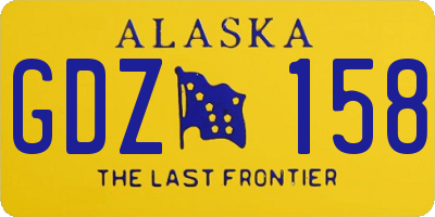 AK license plate GDZ158