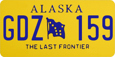 AK license plate GDZ159