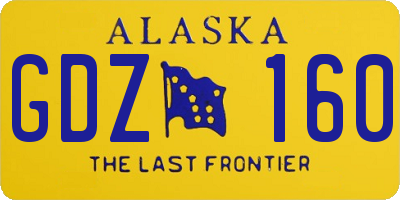 AK license plate GDZ160