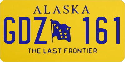 AK license plate GDZ161