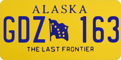 AK license plate GDZ163