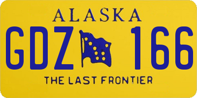 AK license plate GDZ166
