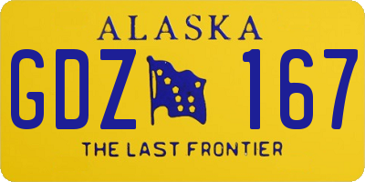 AK license plate GDZ167