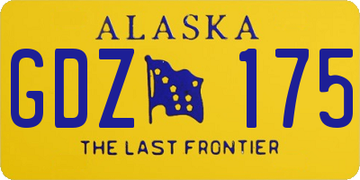AK license plate GDZ175