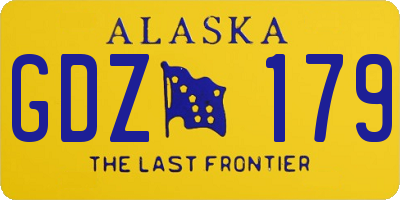AK license plate GDZ179