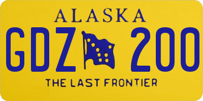 AK license plate GDZ200