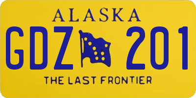 AK license plate GDZ201