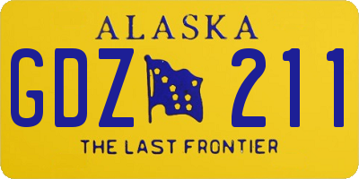 AK license plate GDZ211