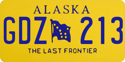 AK license plate GDZ213