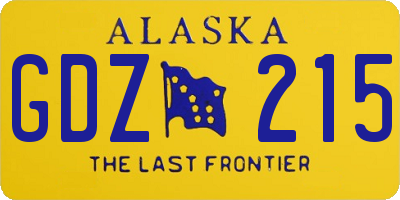 AK license plate GDZ215
