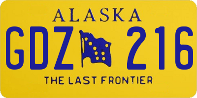 AK license plate GDZ216