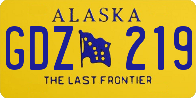 AK license plate GDZ219