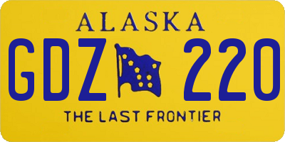 AK license plate GDZ220
