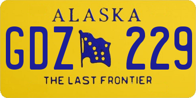AK license plate GDZ229