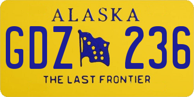 AK license plate GDZ236