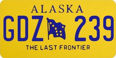 AK license plate GDZ239