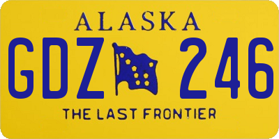 AK license plate GDZ246