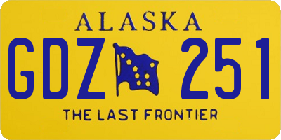AK license plate GDZ251