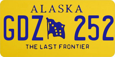 AK license plate GDZ252