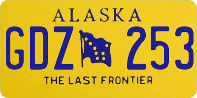 AK license plate GDZ253