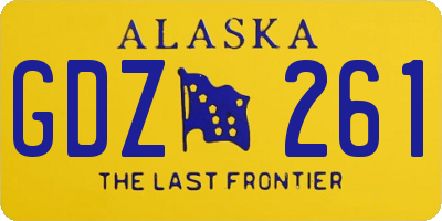 AK license plate GDZ261