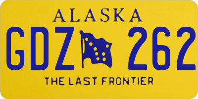 AK license plate GDZ262