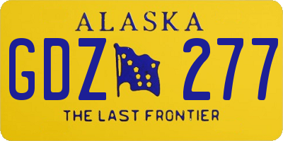 AK license plate GDZ277