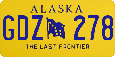 AK license plate GDZ278