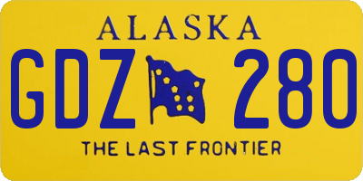AK license plate GDZ280