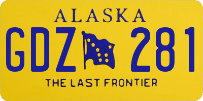 AK license plate GDZ281
