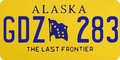 AK license plate GDZ283