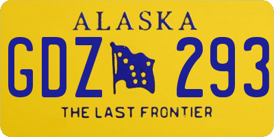 AK license plate GDZ293
