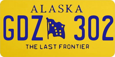 AK license plate GDZ302