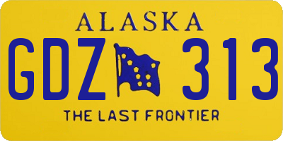AK license plate GDZ313