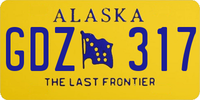 AK license plate GDZ317