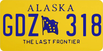 AK license plate GDZ318