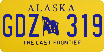 AK license plate GDZ319