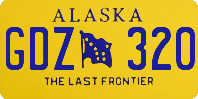 AK license plate GDZ320
