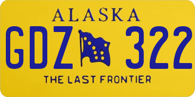 AK license plate GDZ322