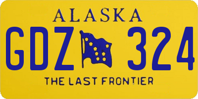 AK license plate GDZ324