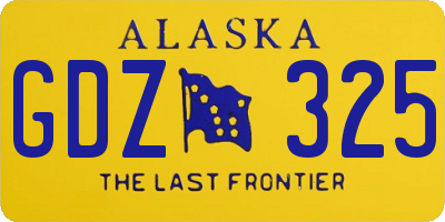 AK license plate GDZ325
