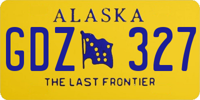 AK license plate GDZ327