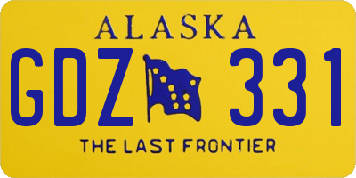 AK license plate GDZ331